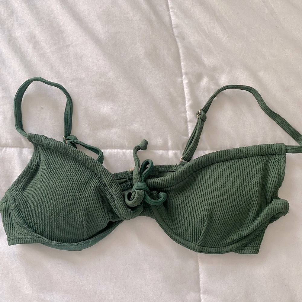 Toluca Swim Angelina Top - Palm Hybrid Rib